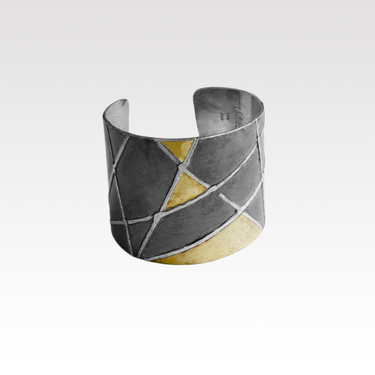 Asymmmetrical Lines Cuff Bracelet