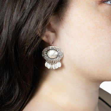 Oval Fringe Earrings