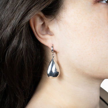 Bubble Drop Huggies Earrings