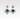 Emerald and Pink Tourmaline Tri-Petal Earrings