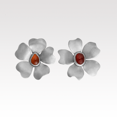 Citrine Musk Mallow Stud Earrings