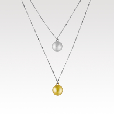 Matte Sphere Pendant Necklace