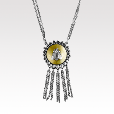 Pillow Bee Fringe Necklace
