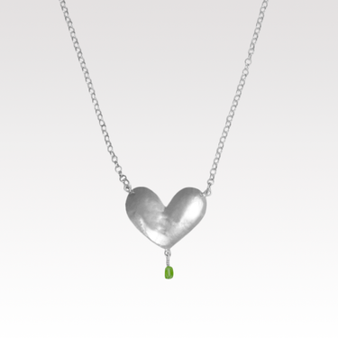 Peridot Heart Pendant Necklace