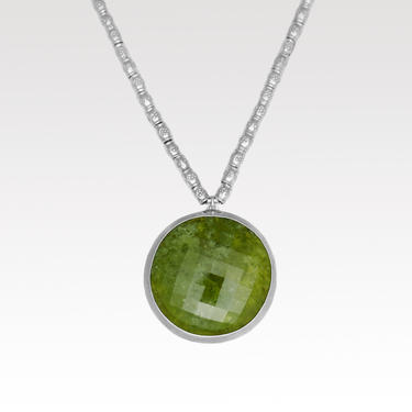 Green Garnet Medallion Necklace