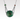 Emerald and Tourmaline Large Pendant Necklace