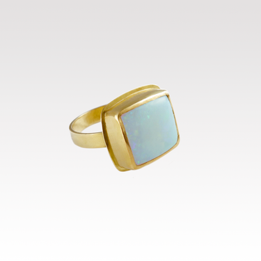 Opal Square Ring