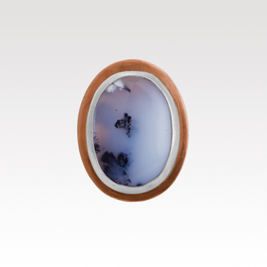 Dendritic Copper Oval Ring
