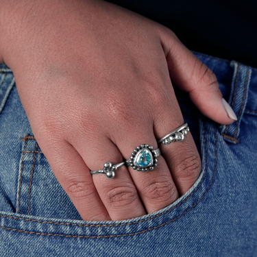 Blue Topaz Bubble Ring