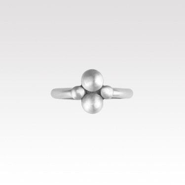 Mini Bubble Cross Stacker Ring