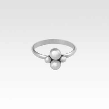 Mini Bubble Cross Stacker Ring